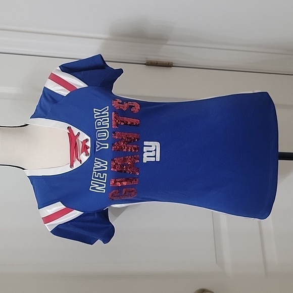 NFL Team Apparel NY Giants Size S Sequin Jersey Shirt, NEW with Tags! - Picture 1 of 11